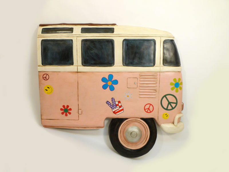 adorno relieve furgoneta vw rosa frontal trasera fibra vidrio anclajes post.140x145x8 1u